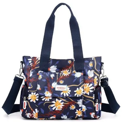 Printed Canvas Crossbody Women's Bag, Large Capacity - 4
