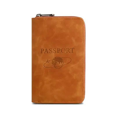 RFID passport holder with zipper for travel - 7