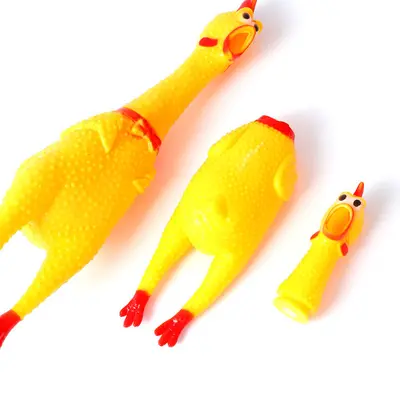 Screaming Chicken Squeaky Dog Toy Durable for Puppies - 4