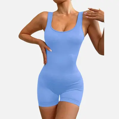 Dikişsiz sırt açık yoga tulumu, derin V yaka, kadın spor ve fitness kıyafeti, hızlı kuruya
