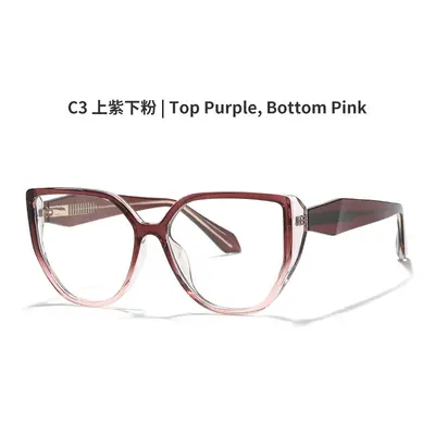 TR90 Blue Light Blocking Glasses, Cat-Eye Frame, Prescription Lens Compatible - 8
