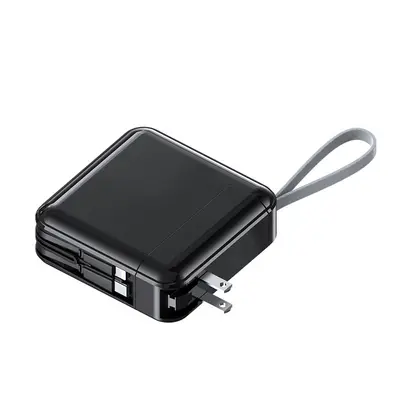 Powerbank mit AC-Stecker, kabelgebunden, große Kapazität 20000 mAh mit Super-Schnellladung 22.5W zertifizierte mobile Stromversorgung. - 8