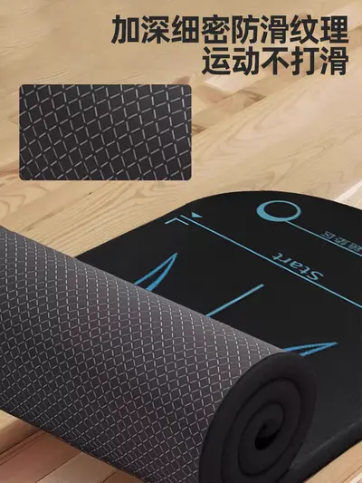 Ab Wheel Knee Pad and Thick Yoga Mat with Markings, Silent - 2