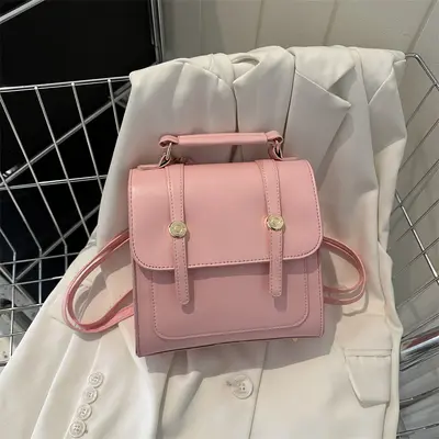 Women's preppy style backpack, daily use, compact - 8
