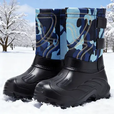 Plus Size Snow Boots, Waterproof, Non-Slip, Fleece-Lined