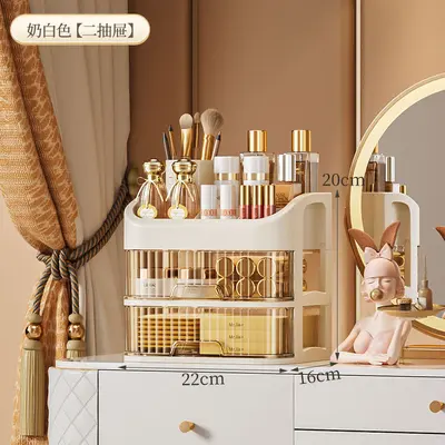 Cosmetic storage box, layered, makeup brush, lipstick shelf - 7