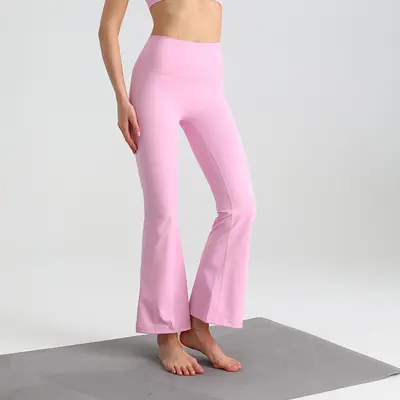 Yoga flare pantolon kadın, yüksek bel, inceltici, yumuşak - 10