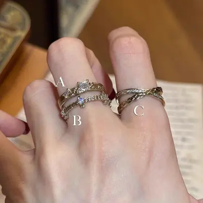 French vintage coffee gold lace ring, women's, open adjustable - 11