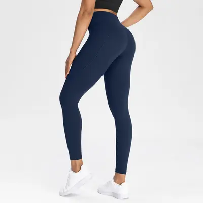 Women's Nylon 66 Yoga Pants with Pocket, Skin-Feel, Quick-Dry