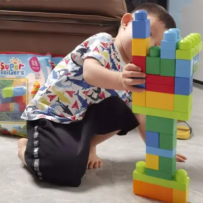 Büyük Parçalı Blok Seti 88 Parça Çocuk DIY Yapı Oyuncağı - 5