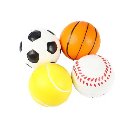 63 mm PU Köpük Dekompresyon Stres Topu, Çocuklar İçin Futbol Basketbol Tenis - 6