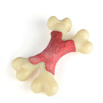 Bacon Flavor Double Bone Chew Dog Toy - 3
