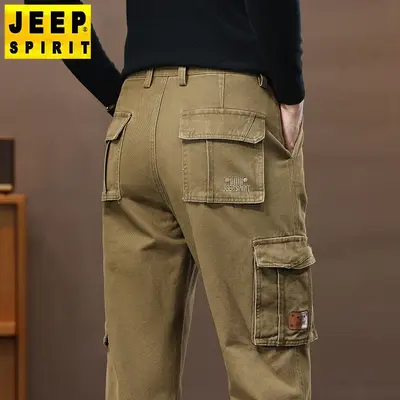Erkek iş pantolonu, bol düz paça, çok cepli, outdoor uzun pantolon, model 7093 - 9