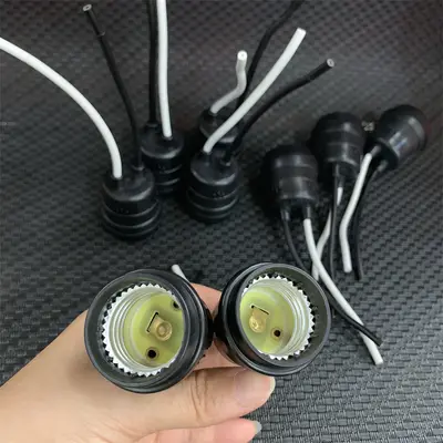 E27 Waterproof Pendant Lamp Holder with Cable, Soft Rubber