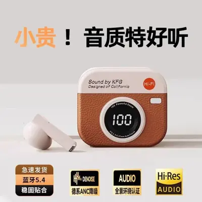 Retro-Kamera Bluetooth-Ohrhörer halboffenes Design Geräuschunterdrückung
