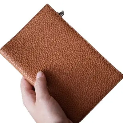 Genuine leather passport wallet, zipper, ultra-thin, multifunctional - 6