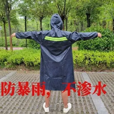连体加长加厚长款全身一体式雨衣防暴雨工地外卖骑行专用雨衣