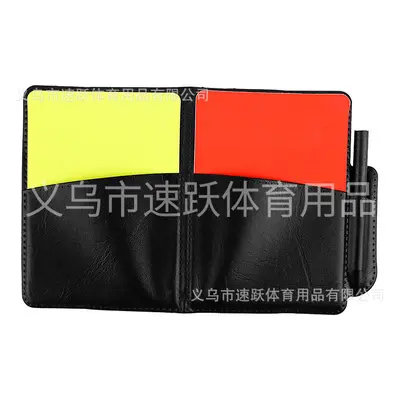 Football Referee Set with Red and Yellow Cards, Whistle, Linesman Flag - 10