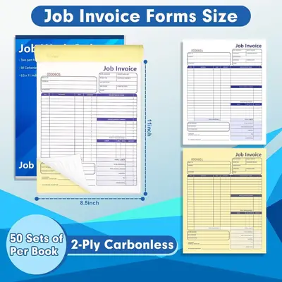 Job Invoice Forms, Carbonless Copy Order Receipt Forms - 4