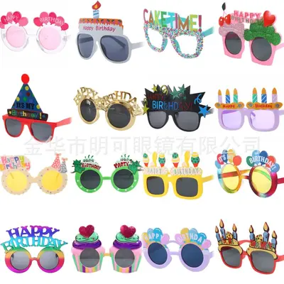 Cake-Shaped Birthday Party Glasses, Photo Props
