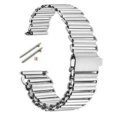 Quick-Release Stainless Steel Bamboo Watch Strap for Huawei GT2/GT3, 20/22 mm