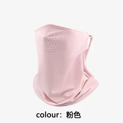 防晒面罩男护颈脖套户外骑行面巾钓鱼头巾冰丝围脖遮全脸挂耳面纱 - 9