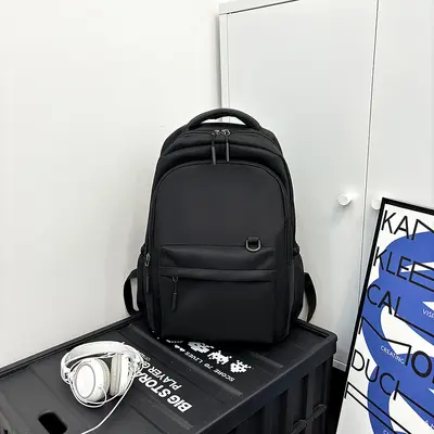 Herren- und Damen-Rucksack mit Laptop-Fach, einfarbig