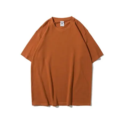 Herren-Sommershirt AG280g Maqin Herren-Schwerstoff-Rundhals-T-Shirt 100% Baumwolle Uni-Herren-Kurzarm-Herren-Bedrucktes T-Shirt - 9