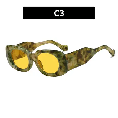 Square Concave Design Sunglasses, Street Style Fashion - 8