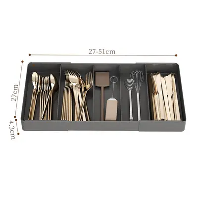 Extendable Drawer Organizer with Kitchen Compartments - 11