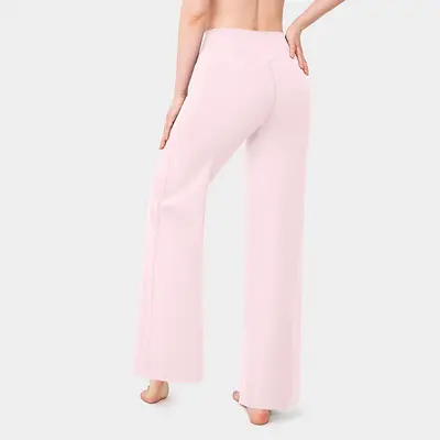 Damen Yogahose mit weitem Bein, hoher Bund, Po-Lifting, nahtlos - 7