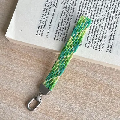 Braided Nylon Phone Chain with Elastic Wrist Strap, Short Keychain, Anti-Lost - 10