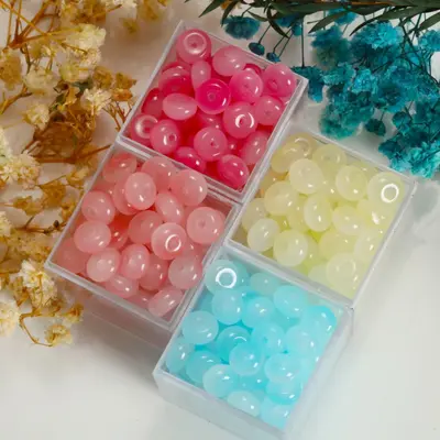 5x8 mm Abacus Bead, Imitation Jade, Flat Spacer Bead