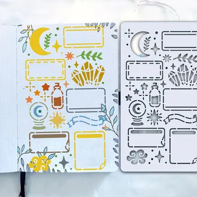 Bullet Journal Şablon Seti, 15 Adet, 4 x 7 inç