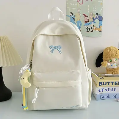 Neuer Cross-Border Schulrucksack Mittelstufe Schülerinnen Hochwertig Schmetterling Schleife Doppelschultergurt Großes Fassungsvermögen Leicht Laptop-Rucksack Reise - 8