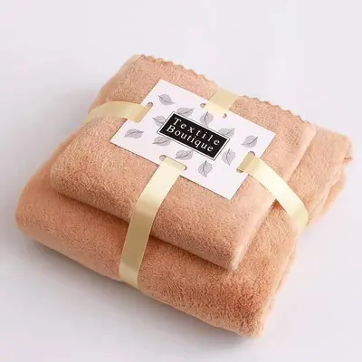 Комплект из двух полотенец Coral Velvet: банное полотенце и полотенце, мягкие и впитывающие