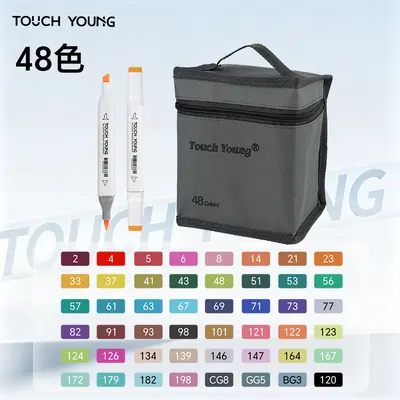 Dual-end marker pen set 100 colors quick-dry water-based - 8