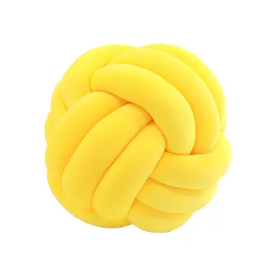 Scandinavian cross-border three-strand rope knotted hand-woven knot round ball headboard fabric pillow sofa cushion lumbar pillow - 11