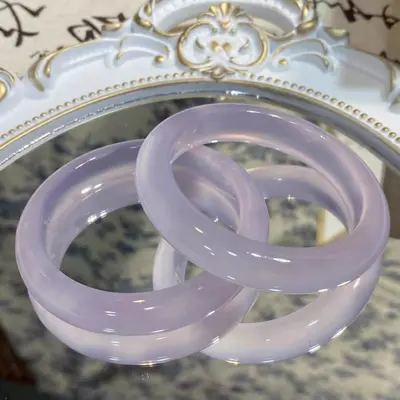 Zertifiziertes Violett-Achat-Armband Katzenauge - 2