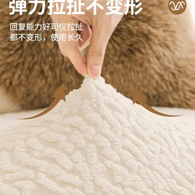 高级感加厚沙发套2025新款奶油风秋冬季一整张全包防猫抓弹力套罩