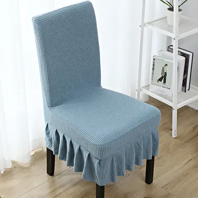 Thickened Corn Fleece Chair Slipcover Universal Elastic Full Cover Dining Chair Cover Hotel Home Ruffle Skirt Chair Cover Wholesale - 8