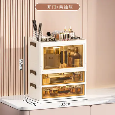 Desktop Cosmetics Storage Cabinet, Dust-proof, Multi-purpose - 12