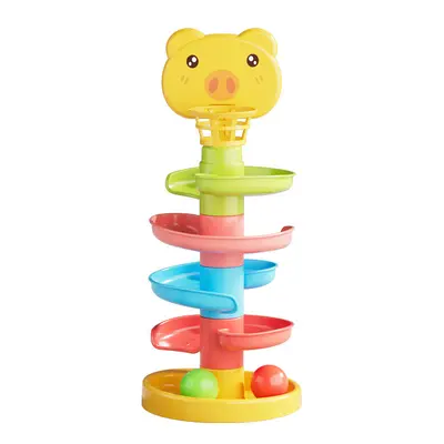 Baby Educational Track Ball Slide Toy, Stacking and Spinning Tower - 5