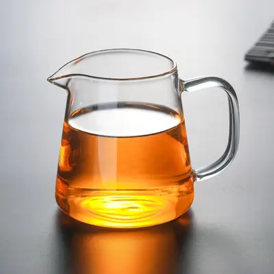 High Borosilicate Glass Fair Cup with Handle, Kung Fu Tea Set - 7