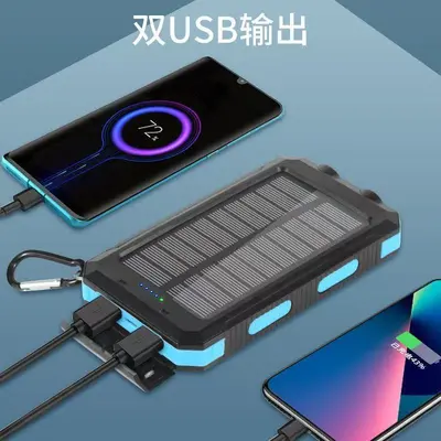 Mı Cross-Border Dış Ticaret Amazon Çok Satılan Ürün Outdoor Güneş Enerjili Power Bank 20000mah Su Geçirmez Pusula Güç Kaynağı - 2