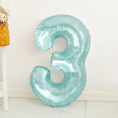 32 inç Mavi Kristal Jöle Sayı Balonu Doğum Günü Partisi - 10