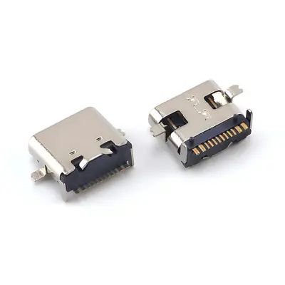 USB Type-C Dişi 16-Pin Yatay Konnektör Hızlı Şarj