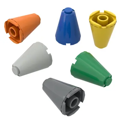 3942a Building Blocks 2x2 Cone Bricks, Small Technic Parts, 100 g - 3