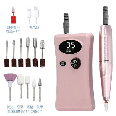 Rechargeable nail polisher 35,000 rpm with display professional electric nail drill machine nail polisher - 10