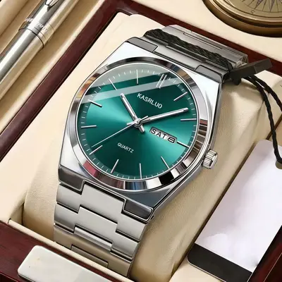 Neue Modell Uhr Exportschlager wasserdicht Nachtsicht Kalender Herrenarmbanduhr Business Edelstahl hochwertig trendige Quarz-Armbanduhr